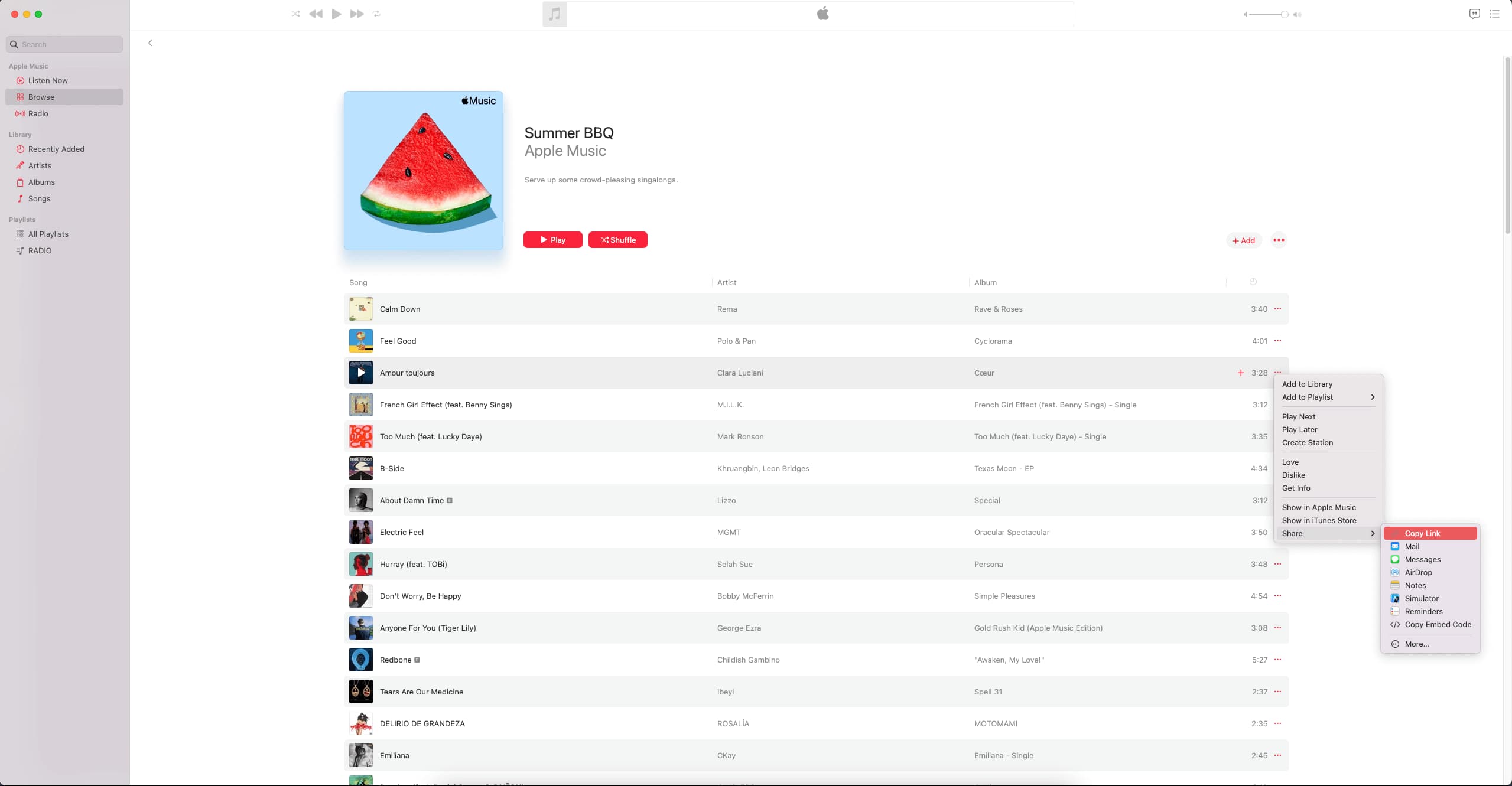 How to download songs from Apple Music desktop app?