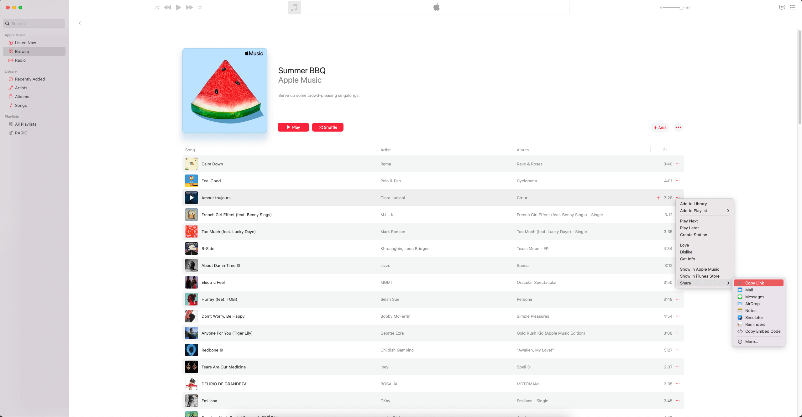 How to download songs from Apple Music desktop app? {2560x1259}